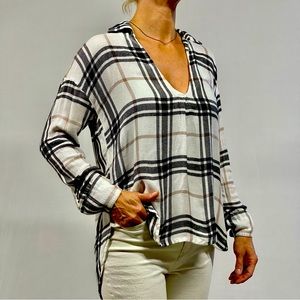 Oversized Rip Curl Flannel Pullover Top